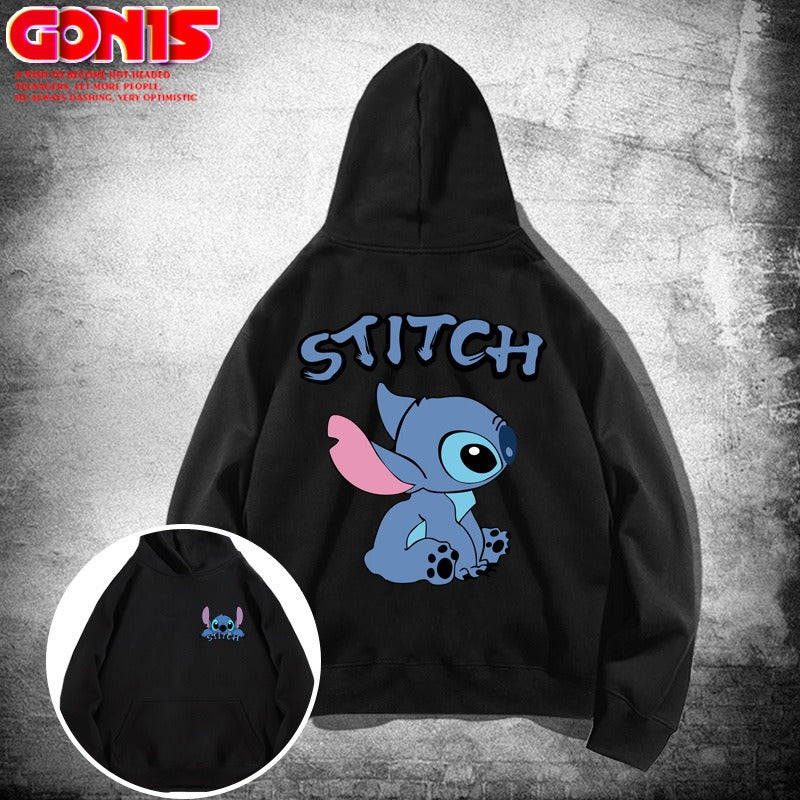 Y Stitzer Hooded Sweater for Men and Women Spring and Autumn Japanese Cartoon Anime Loose Shoulder Couple