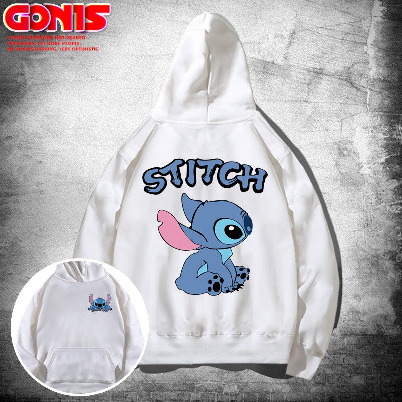 Y Stitzer Hooded Sweater for Men and Women Spring and Autumn Japanese Cartoon Anime Loose Shoulder Couple