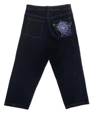 Embroidered Casual Straight-leg