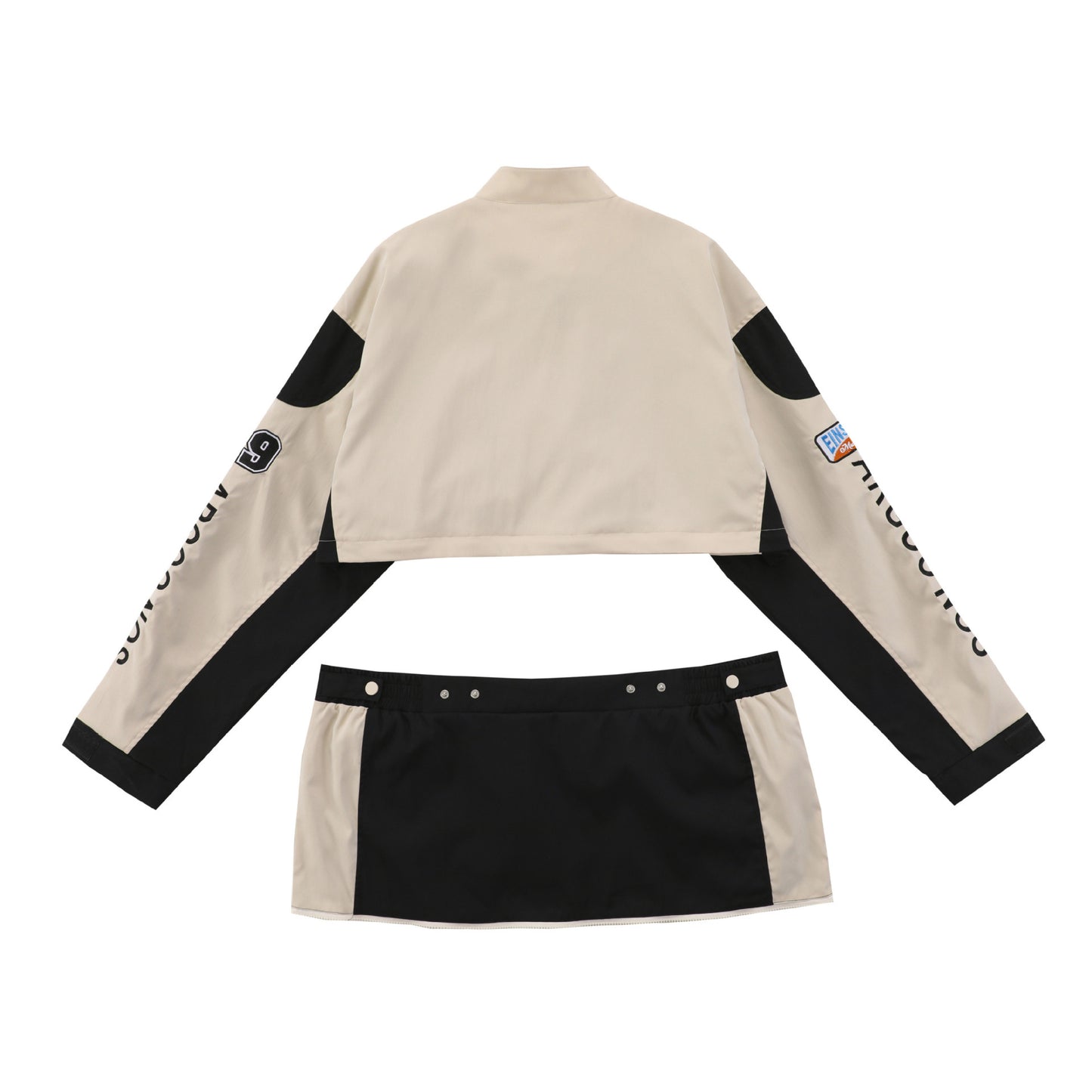 Locomotive Style Letter Embroidered Coat