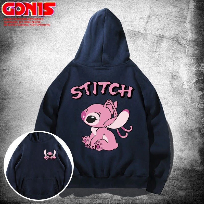 Y Stitzer Hooded Sweater for Men and Women Spring and Autumn Japanese Cartoon Anime Loose Shoulder Couple