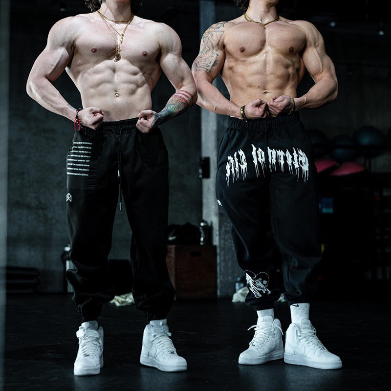 Loose Trousers Outdoor Running Basketball Workout Drawstring Sweatpants