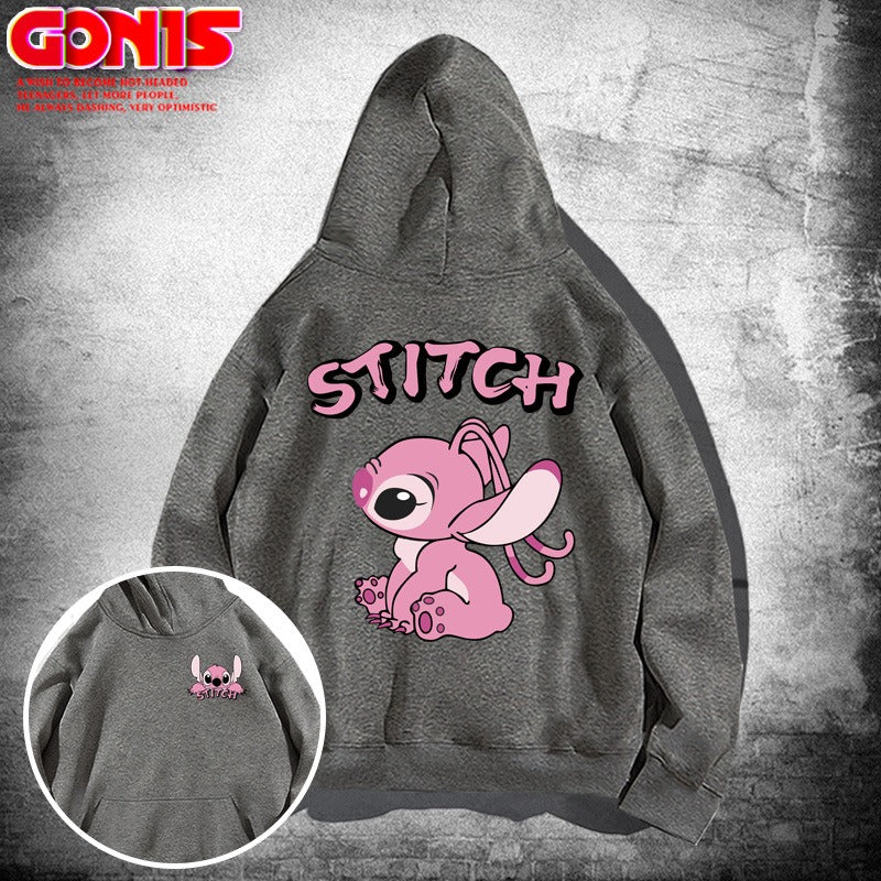 Y Stitzer Hooded Sweater for Men and Women Spring and Autumn Japanese Cartoon Anime Loose Shoulder Couple