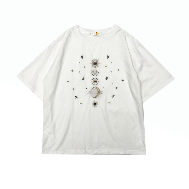 New Loose Large Size Slim Round Neck Top Clothes