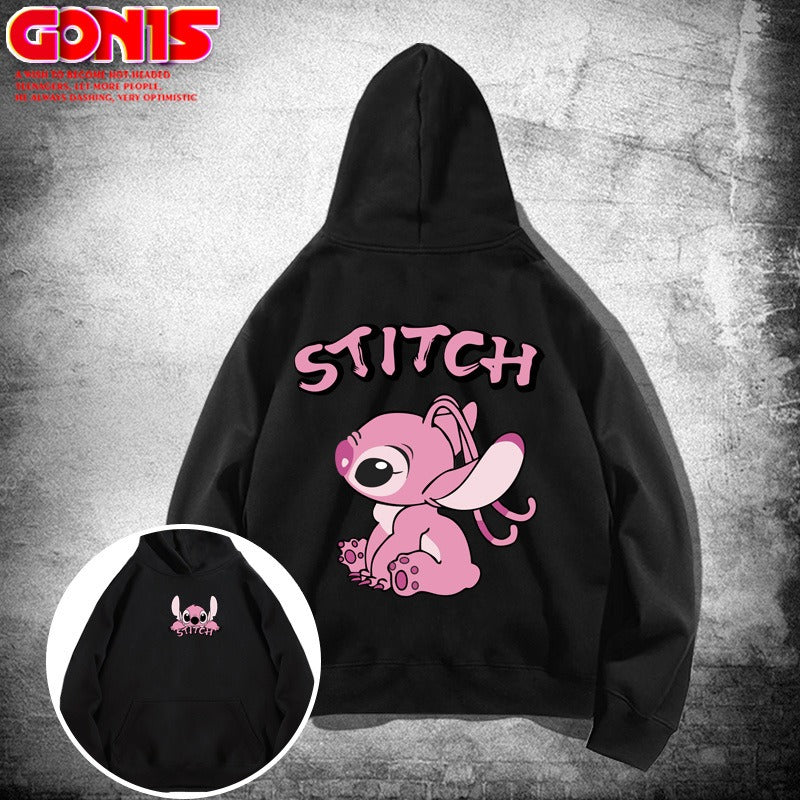 Y Stitzer Hooded Sweater for Men and Women Spring and Autumn Japanese Cartoon Anime Loose Shoulder Couple