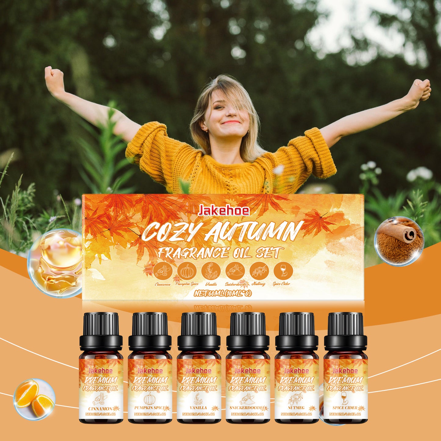 Autumn Essential Oil Set Indoor Warm Atmosphere Long-Lasting Warm Fragrance Soft Fragrance Humidifier Available