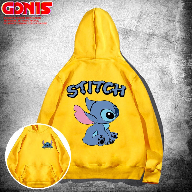 Y Stitzer Hooded Sweater for Men and Women Spring and Autumn Japanese Cartoon Anime Loose Shoulder Couple