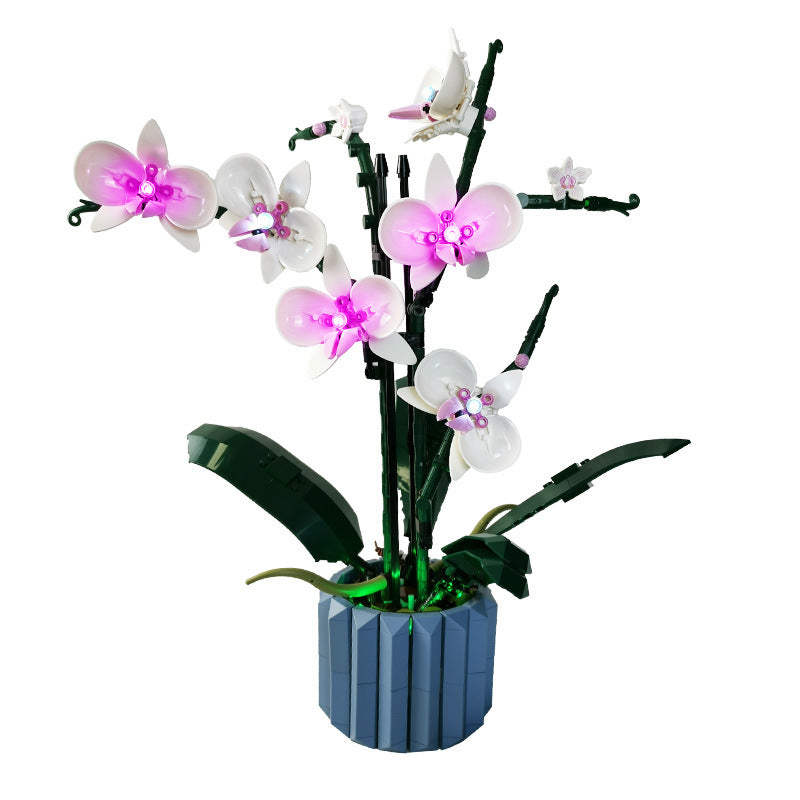 Building block lighting compatible with LEGO 10311 orchid green plant bonsai IDEAS remote control LED light
