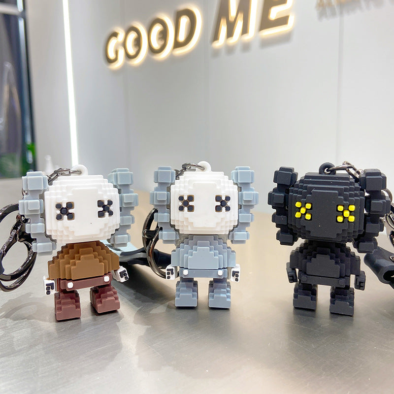 Building Blocks Cartoon Kaws Doll Key Chain Cute Couple Jewelry Key Pendant Bag Pendant Doll Key Chain