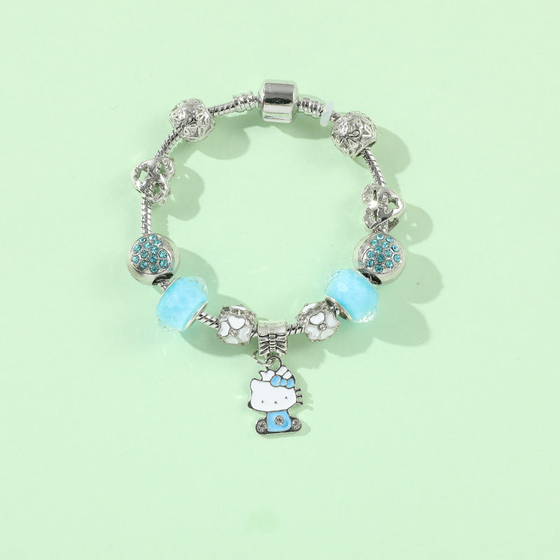 Cross-border Anime SpongeBob SquarePants DIY Beaded Bracelet with Loose Beads for Customizable Jewelry Accessories