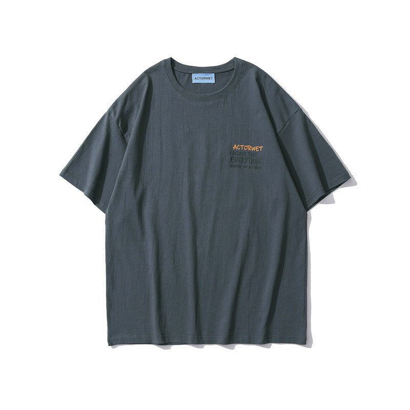 Men's Loose Printed Short Sleeve T-Shirt Top